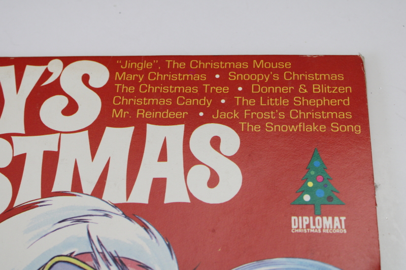 photo of Snoopy's Christmas LP vinyl record album 1968 or 69, crazy hippie Santa cover art #2