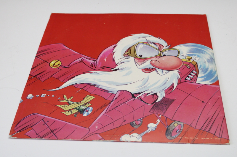 photo of Snoopy's Christmas LP vinyl record album 1968 or 69, crazy hippie Santa cover art #3