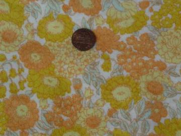 catalog photo of Soft vintage cotton flannel, coral orange floral