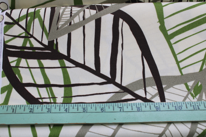 photo of Solarium screen print polyester fabric, outdoor canvas w/ leaves Belize Jasper #4