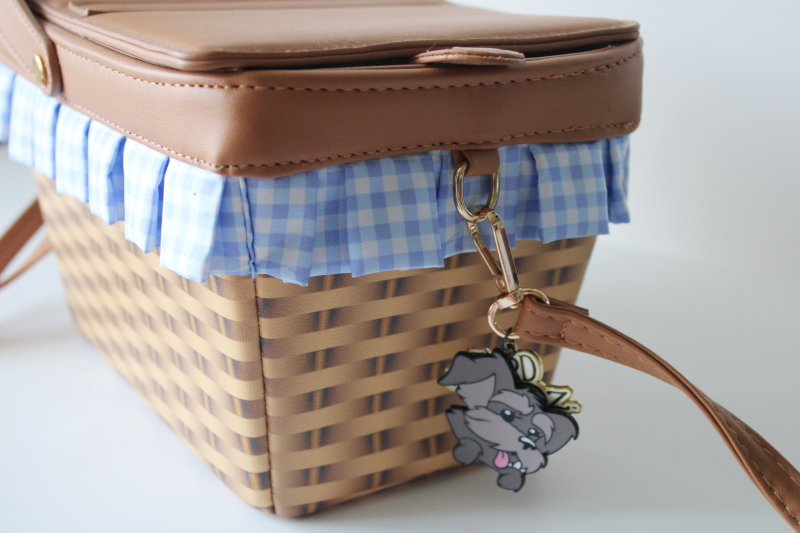 photo of Spirit of Halloween Wizard of Oz Dorothy Toto basket w/ charms, crossbody strap purse cosplay costume  #3