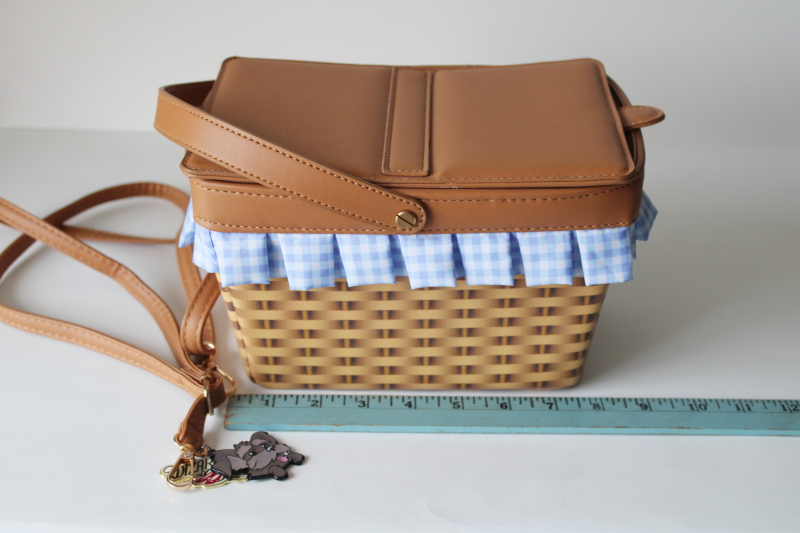 photo of Spirit of Halloween Wizard of Oz Dorothy Toto basket w/ charms, crossbody strap purse cosplay costume  #8