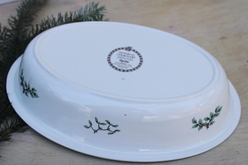 photo of Spode Christmas tree Oven to Table china oval bowl casserole baking dish #4