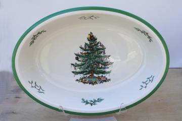 catalog photo of Spode Christmas tree Oven to Table china oval bowl casserole baking dish