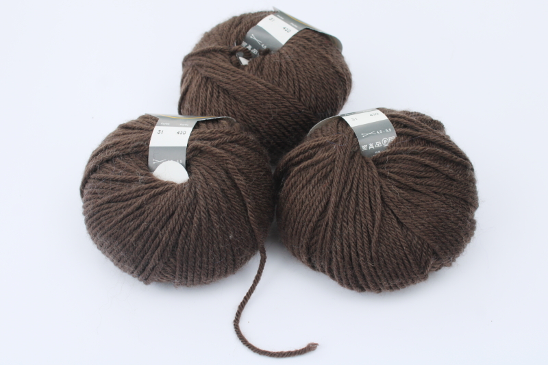photo of Sportlife pure wool yarn GGH Germany superwash type wool chocolate brown  #3