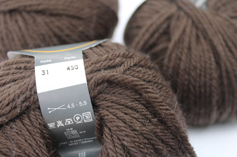 photo of Sportlife pure wool yarn GGH Germany superwash type wool chocolate brown  #4