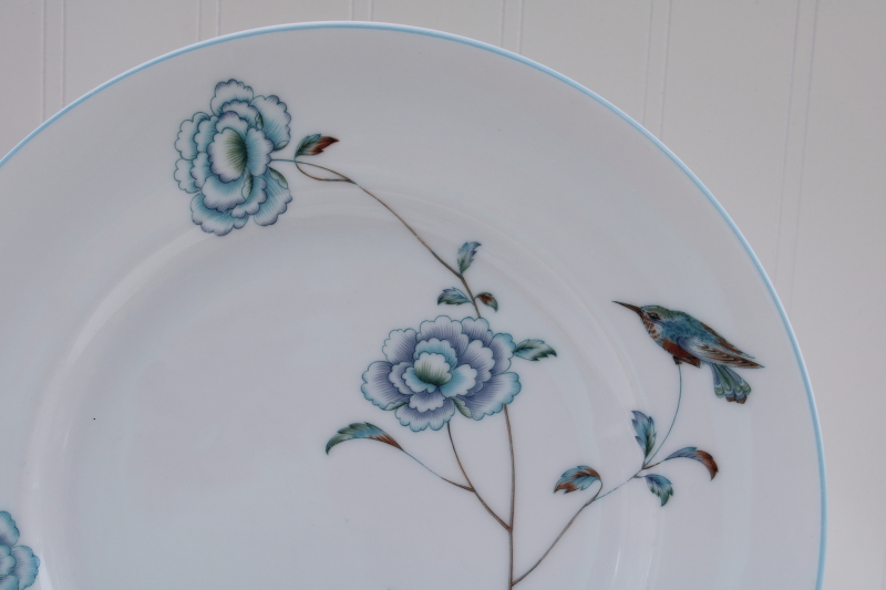 photo of Spring Breeze floral w/ bird Capitol Ireland dinner plates, vintage china dinnerware, Noritake #2