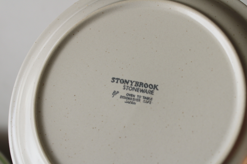 photo of Spring flowers vintage Japan Stonybrook stoneware salad plates set of 8 never used #3