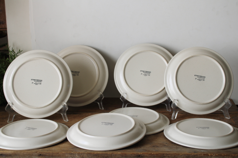 photo of Spring flowers vintage Japan Stonybrook stoneware salad plates set of 8 never used #4