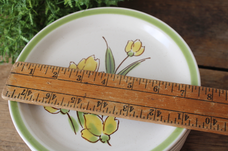 photo of Spring flowers vintage Japan Stonybrook stoneware salad plates set of 8 never used #6