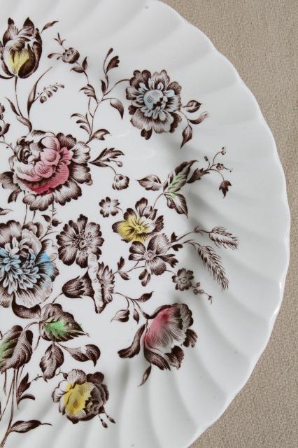 photo of Staffordshire Bouquet vintage Johnson Bros china place setting, never used #3