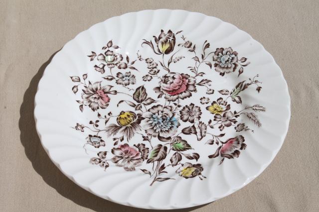 photo of Staffordshire Bouquet vintage Johnson Bros china place setting, never used #6