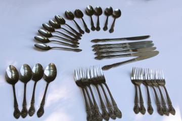 catalog photo of Stanley Roberts rose pattern SRB145 vintage stainless flatware Rogers Korea 