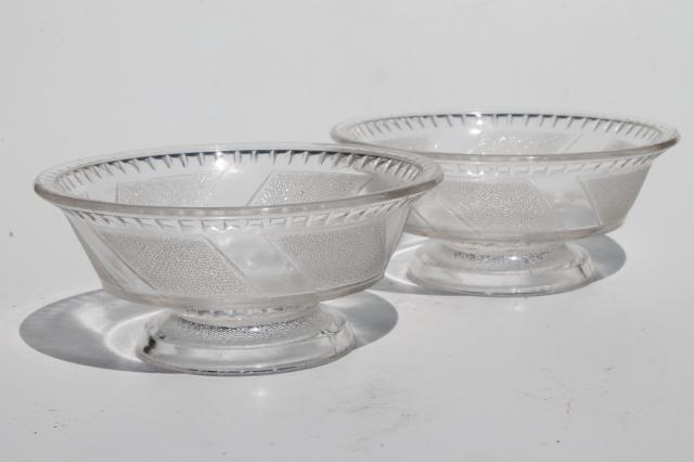 photo of Stars & Stripes EAPG pattern glass bowls, WWI vintage patriotic Americana #2