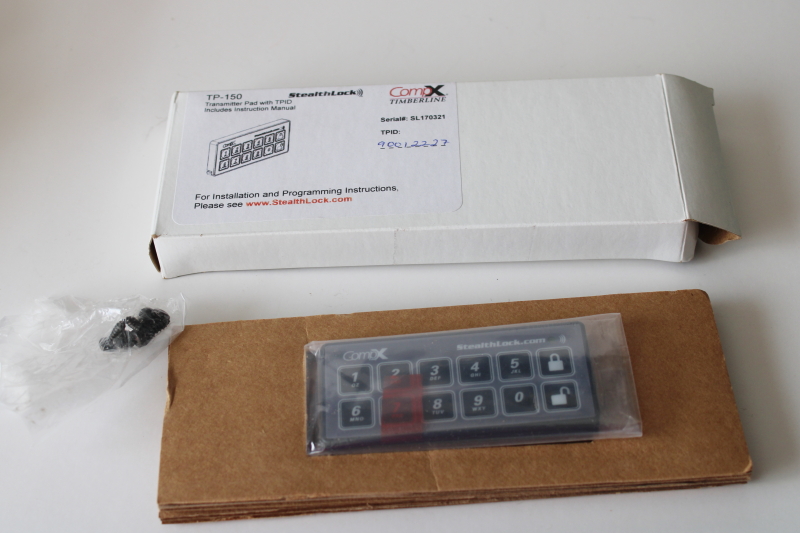 photo of StealthLock TP 150 keypad, open box industrial electronic hardware, no instructions  #1