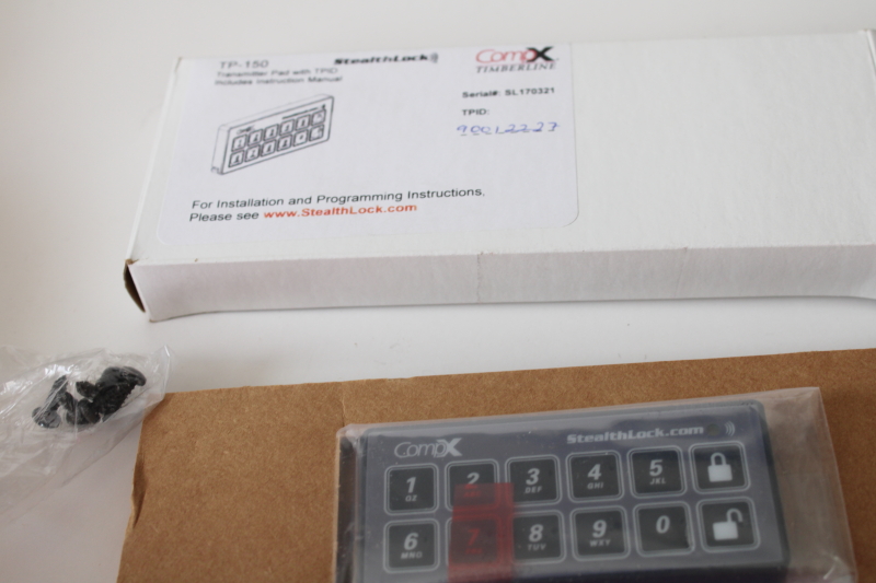 photo of StealthLock TP 150 keypad, open box industrial electronic hardware, no instructions #2