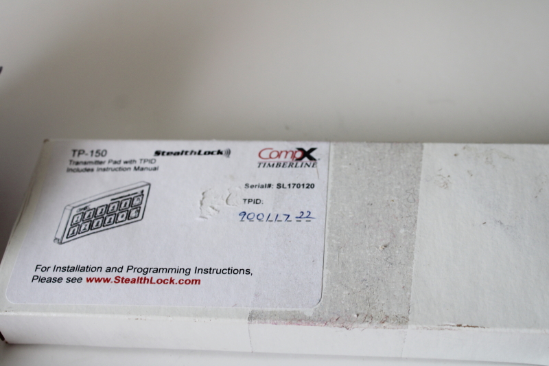 photo of StealthLock TP 150 keypad, open box industrial electronic hardware w/ installation instructions  #2