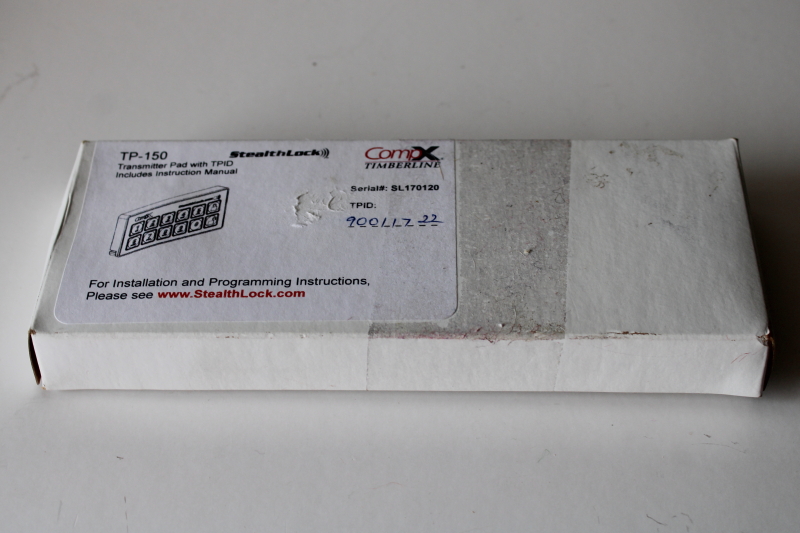 photo of StealthLock TP 150 keypad, open box industrial electronic hardware w/ installation instructions  #5