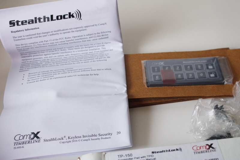 photo of StealthLock TP 150 keypad w/ installation instructions, open box industrial electronic hardware  #2
