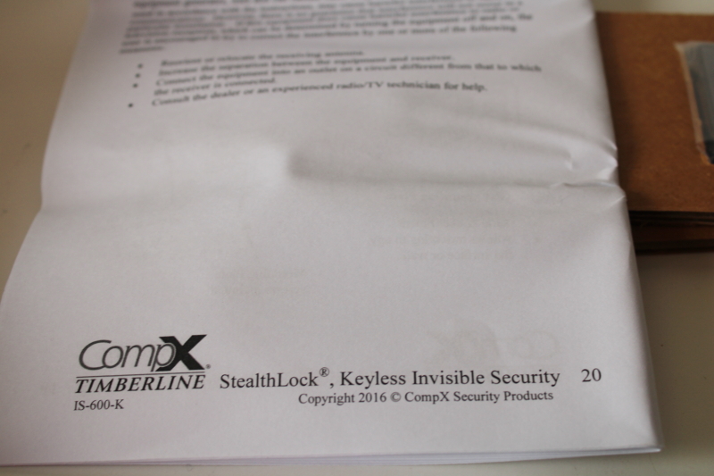 photo of StealthLock TP 150 keypad w/ installation instructions, open box industrial electronic hardware  #3