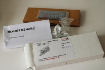 catalog photo of StealthLock TP 150 keypad w/ installation instructions, open box industrial electronic hardware 