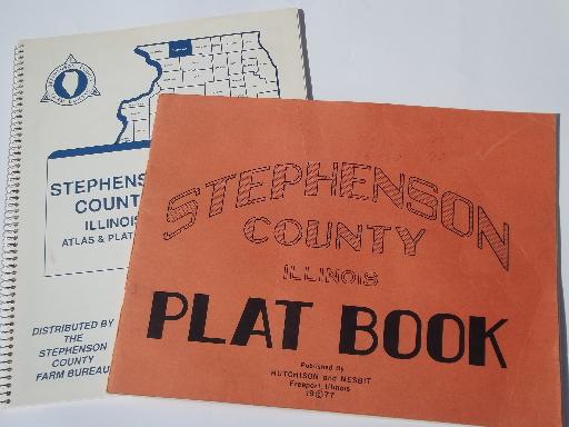 photo of Stephenson County northen Illinois Freeport area plat books, 1977 & 1988 #1