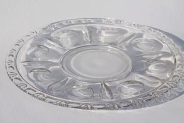 catalog photo of Sterling crystal glass torte plate, low cake stand w/ center foot, wedding cake plate