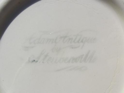 photo of Steubenville floral china tureen, Adam Antique embossed border creamware #7