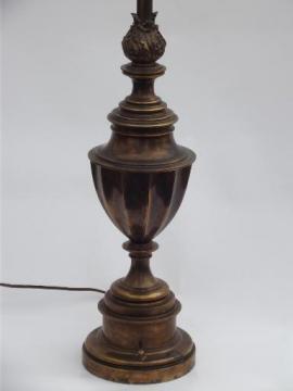 catalog photo of Stiffel brass lamp, antique brass torch table lamp, vintage Stiffel