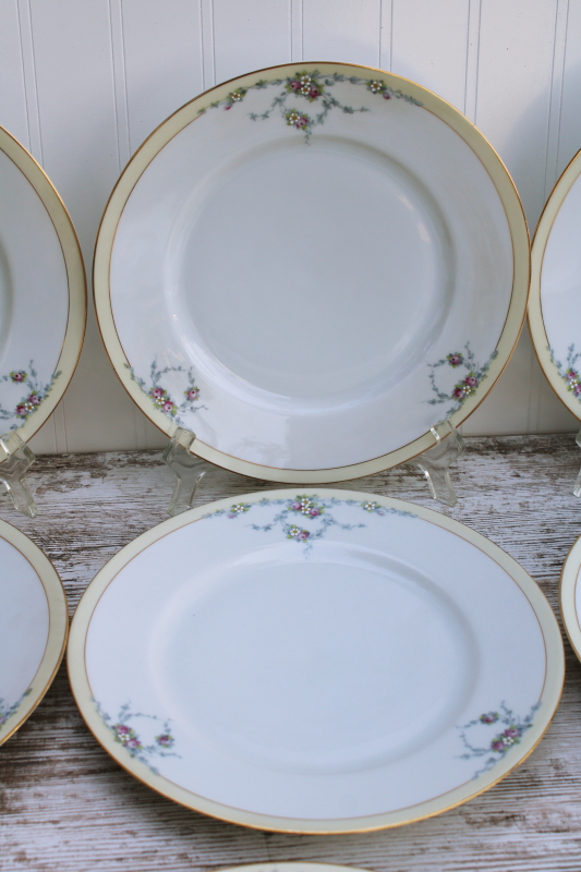 photo of Studio hand painted art deco vintage china, 12 dinner plates never used Tirschenreuth Bavaria porcelain #2