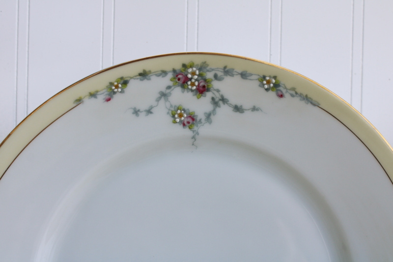 photo of Studio hand painted art deco vintage china, 12 dinner plates never used Tirschenreuth Bavaria porcelain #3
