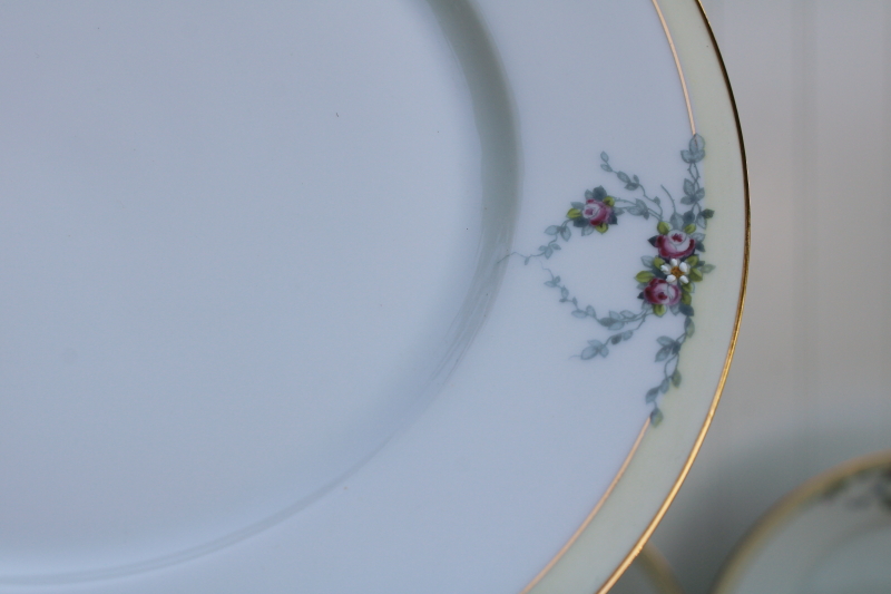 photo of Studio hand painted art deco vintage china, 12 dinner plates never used Tirschenreuth Bavaria porcelain #4