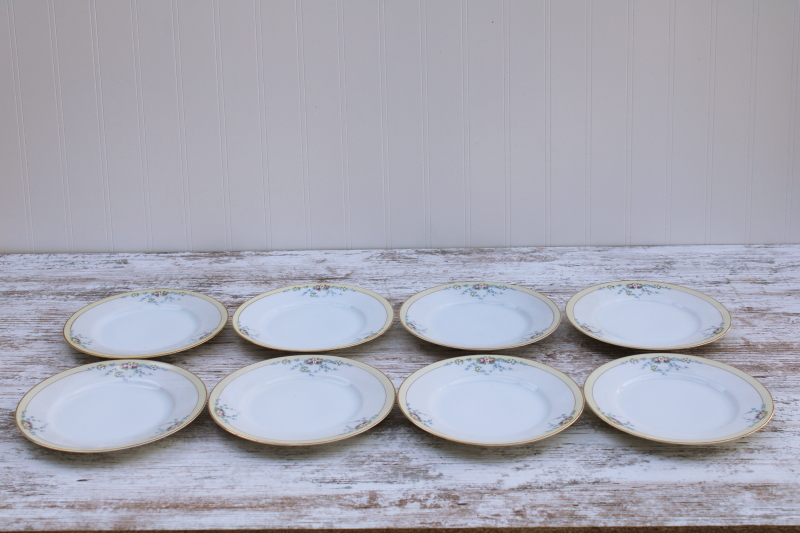 photo of Studio hand painted art deco vintage china dessert plates set of 8 Tirschenreuth Bavaria porcelain #2