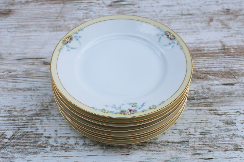 photo of Studio hand painted art deco vintage china dessert plates set of 8 Tirschenreuth Bavaria porcelain #7