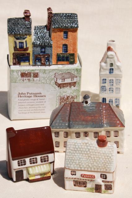 photo of Suffolk cottages / John Putnam vintage china village houses cottage ware miniatures #1