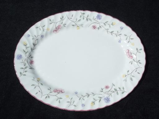 photo of Summer Chintz vintage Johnson Brothers china oval serving platter #1