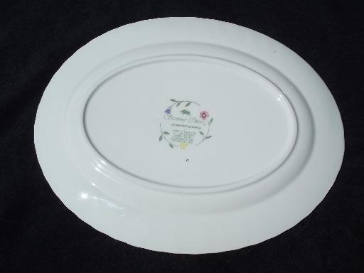 photo of Summer Chintz vintage Johnson Brothers china oval serving platter #3