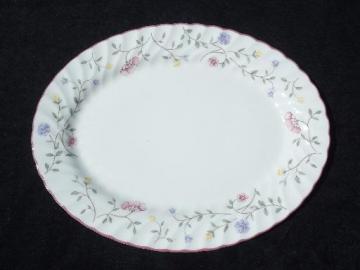 catalog photo of Summer Chintz vintage Johnson Brothers china oval serving platter