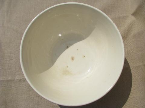 photo of Sunglow yellow flower pink Hull pottery mixing bowl, vintage kitchen #3