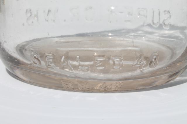 photo of Superior Wisconsin old glass milk bottle quart embossed Valley Brook Farm Creamery #9