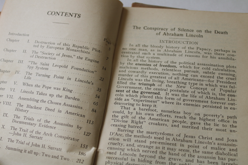 photo of Suppressed Truth Death of Abraham Lincoln 1920s pulp paperback mystery Papacy conspiracy murder theories  #4