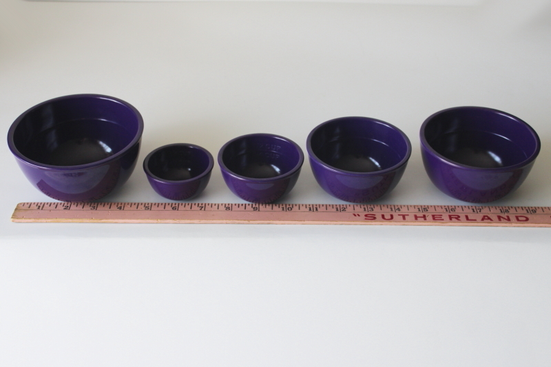 photo of Sur la Table PURPLE melamine measuring bowls, nesting set of mini bowls for kitchen prep #6