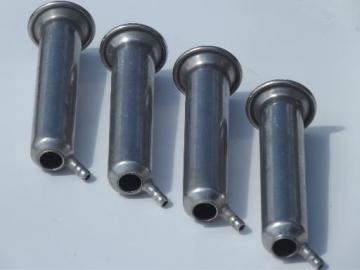 catalog photo of Surge milking machine parts, stainless steel cups inflation shells set of 4