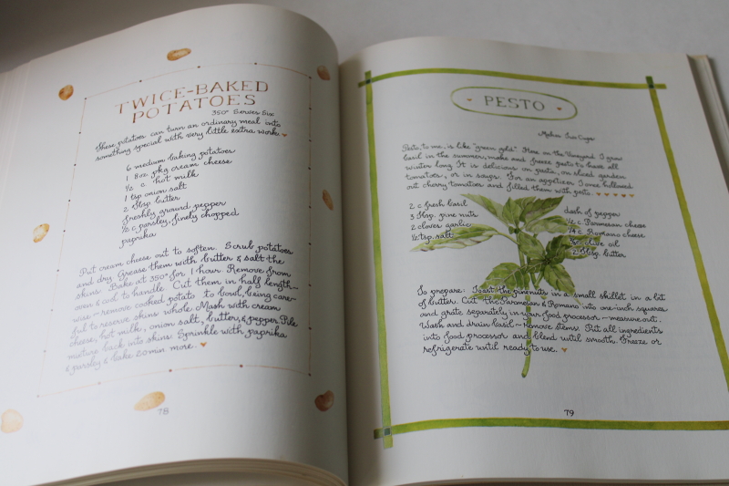 photo of Susan Branch Heart of the Home cook book hand lettered recipes, frameable kitchen wall art  #5