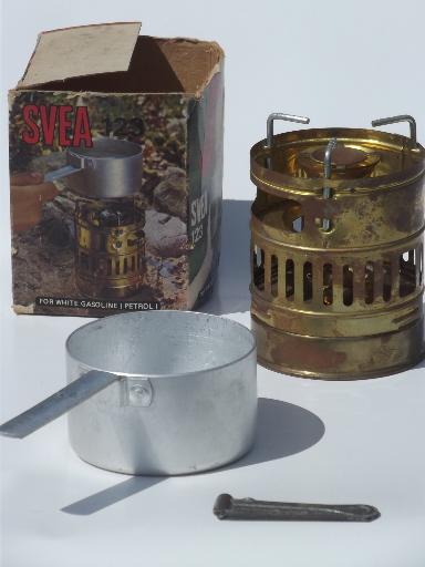 photo of Svea 123 fuel oil stove, camping backbacker's stove kit made in Sweden #1