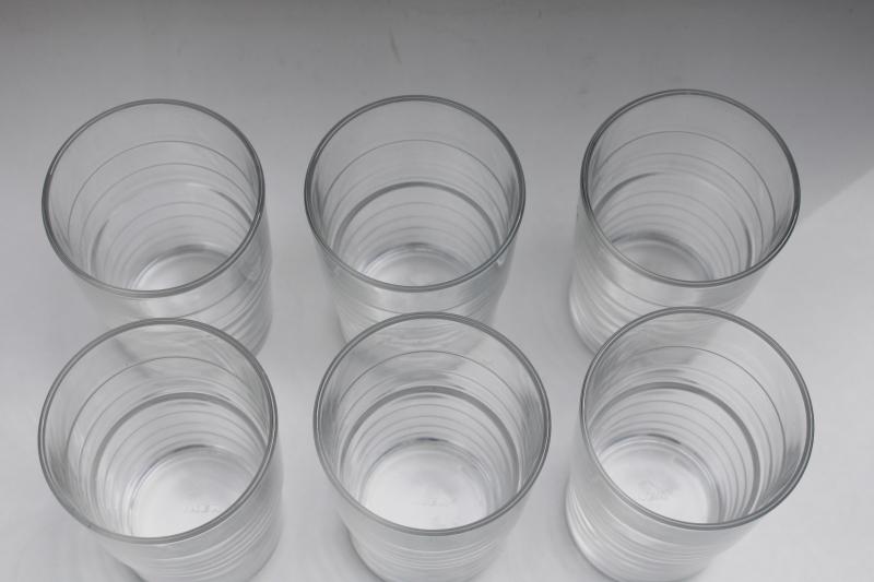 photo of Svepa Ikea stackable clear glass tumblers, set of six 10 oz drinking glasses #1