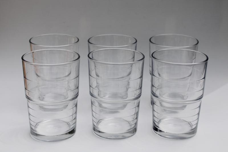 photo of Svepa Ikea stackable clear glass tumblers, set of six 10 oz drinking glasses #4