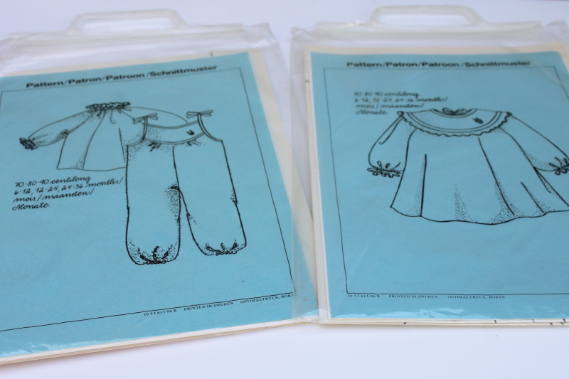 photo of Sweden children's clothes patterns heirloom sewing baby dress, romper w/ blouse  #1