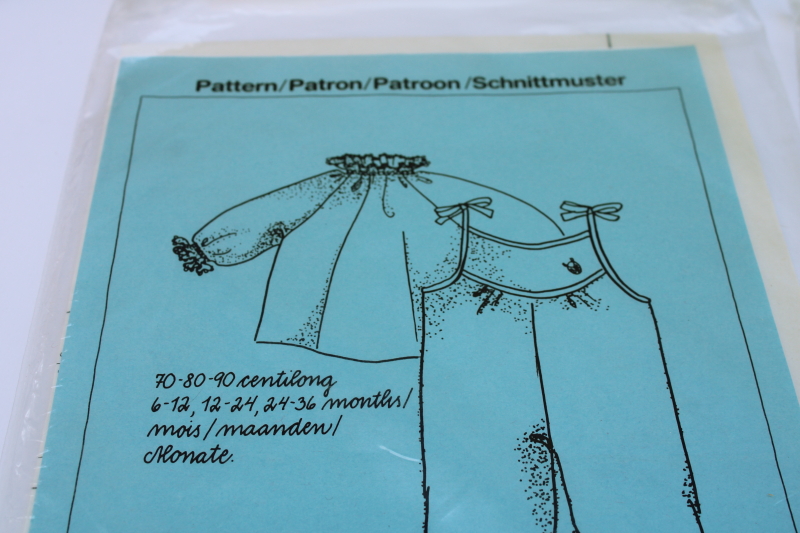 photo of Sweden children's clothes patterns heirloom sewing baby dress, romper w/ blouse  #2