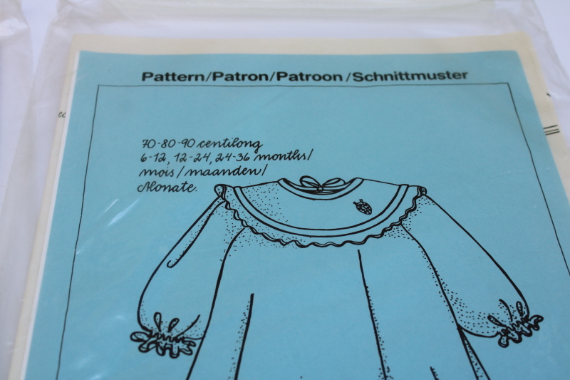photo of Sweden children's clothes patterns heirloom sewing baby dress, romper w/ blouse  #3